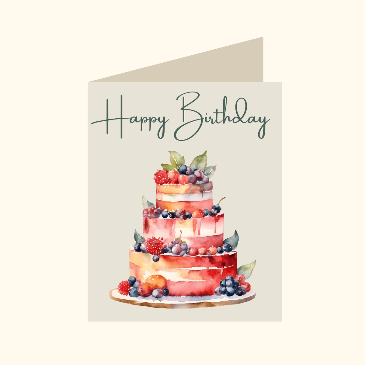 Happy Birthday Berries Cake