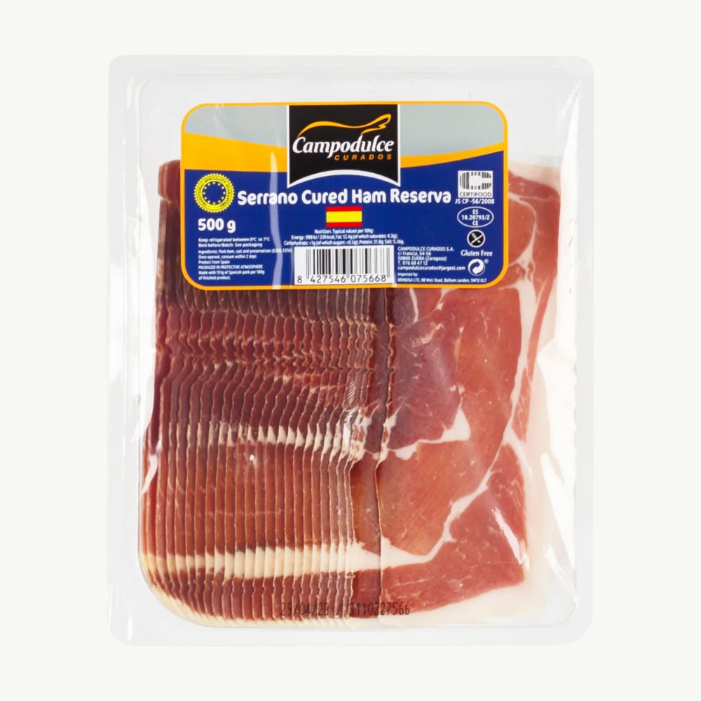 Campodulce Serrano Ham Slices 500g