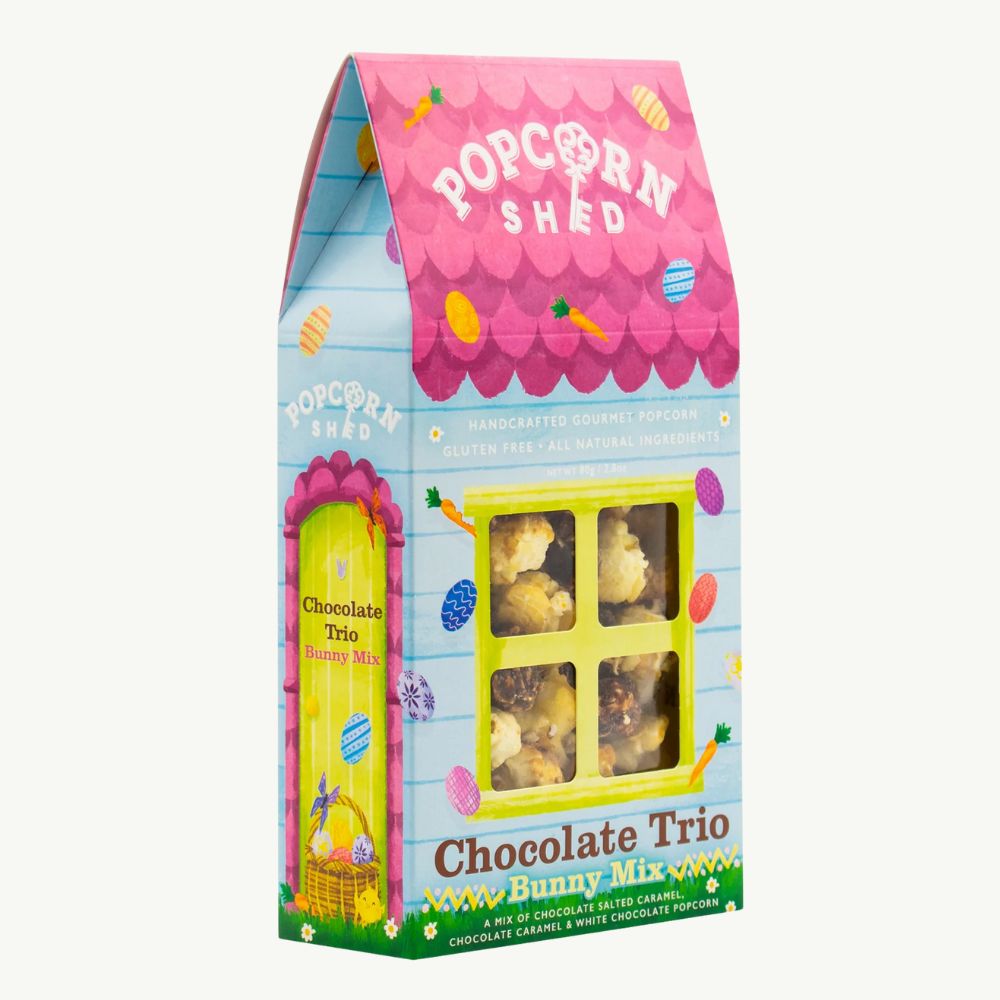 Chocolate Trio Bunny Mix Popcorn Shed 80g