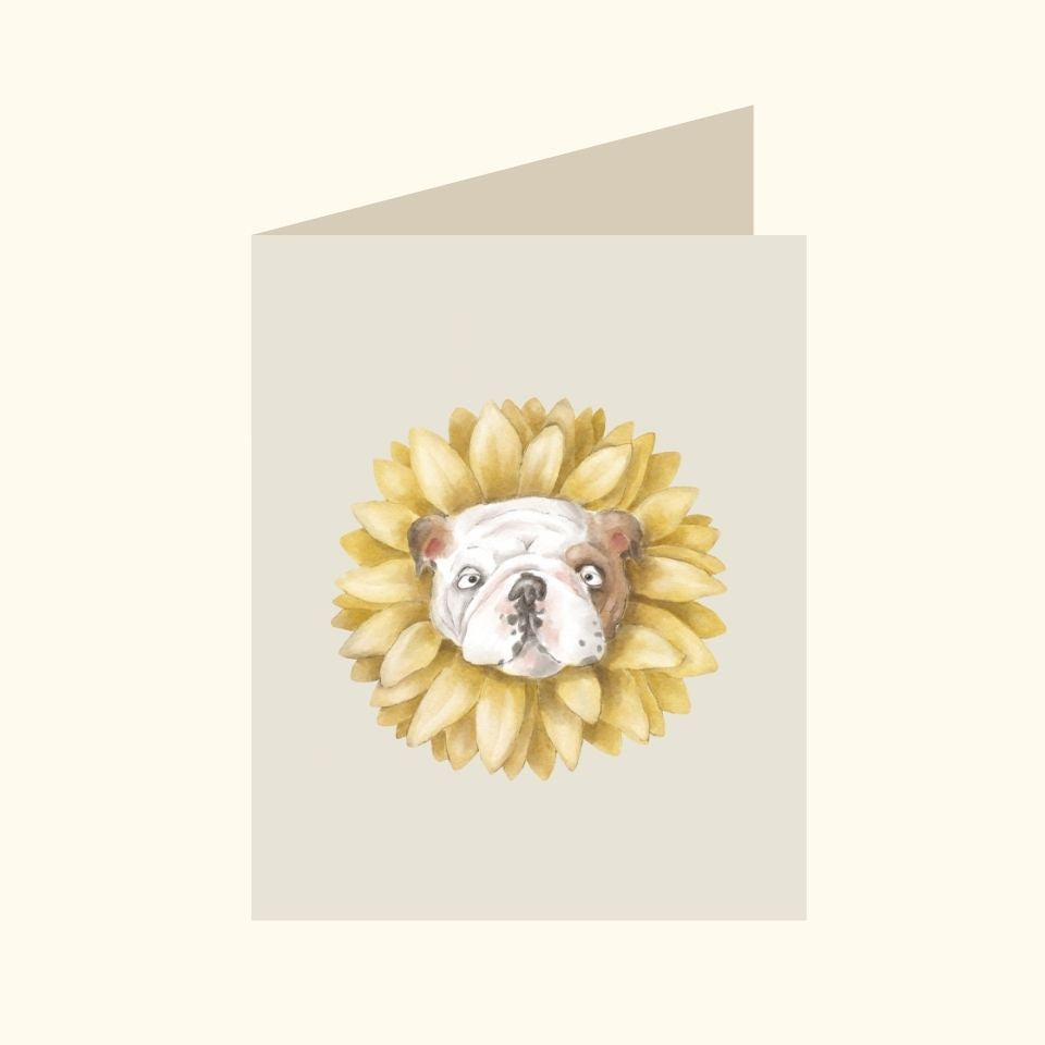 Watercolour Sunflower Dog