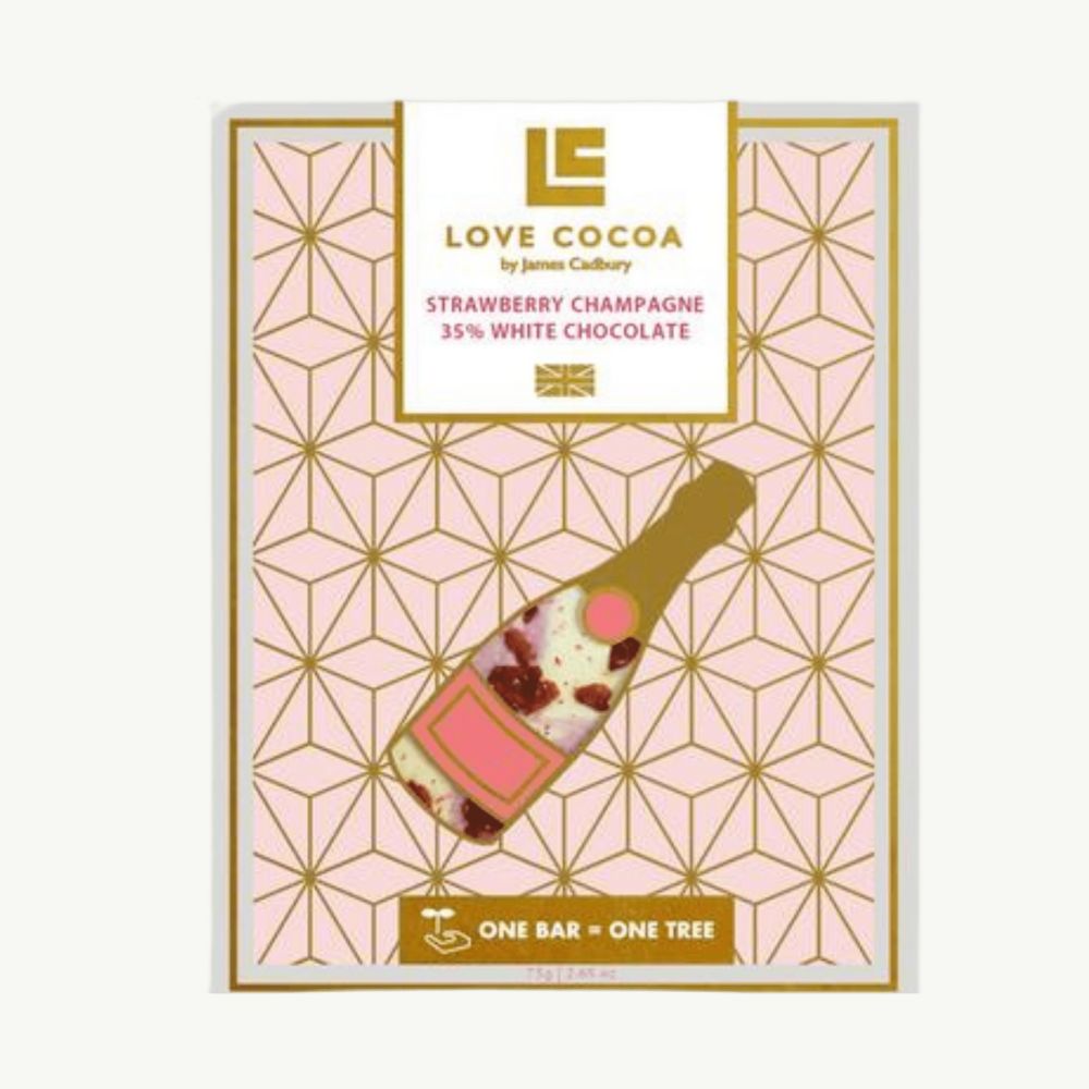Strawberry Champagne White Chocolate Bar