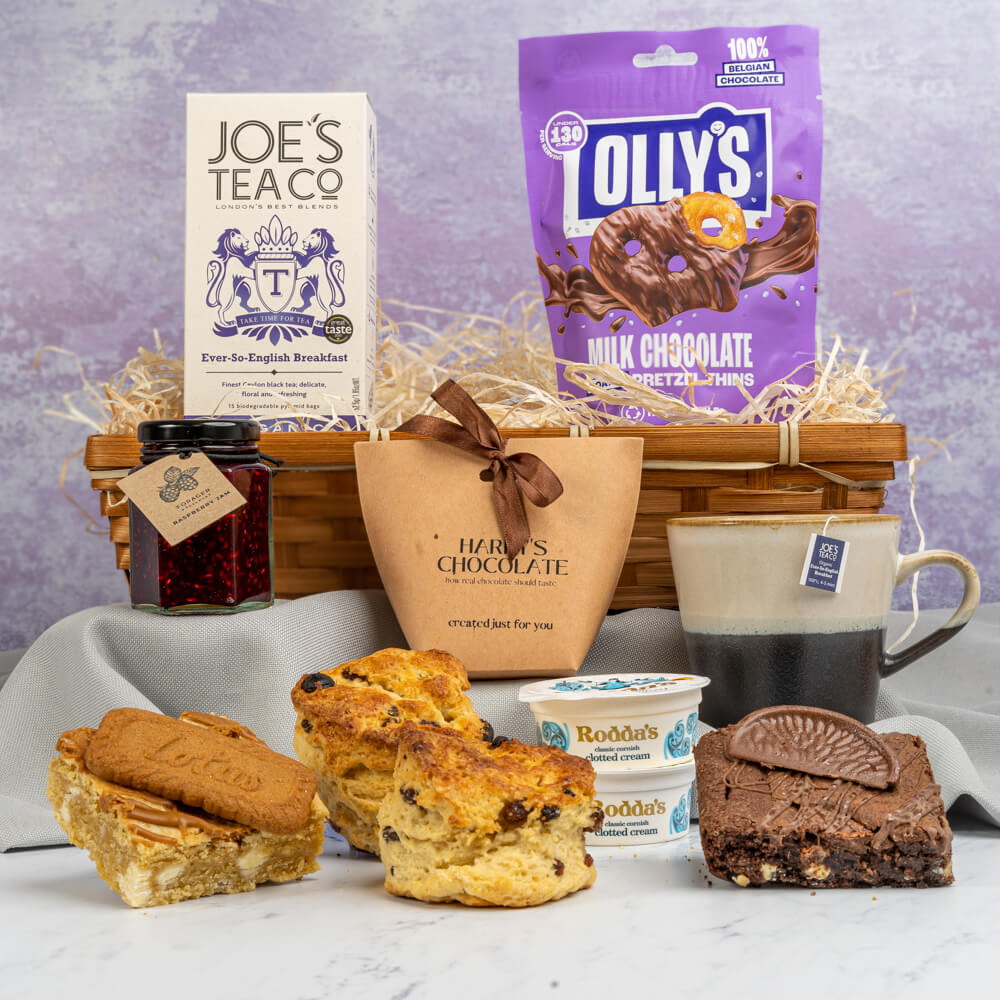 Cream Tea And Brownies Basket