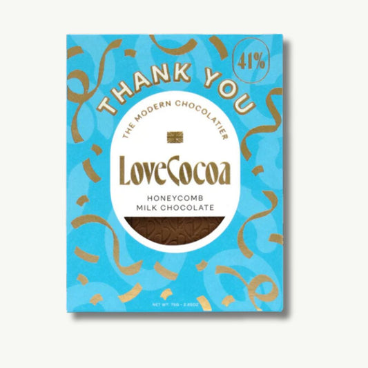 "Thank You" Honeycomb Milk Chocolate Bar 75g
