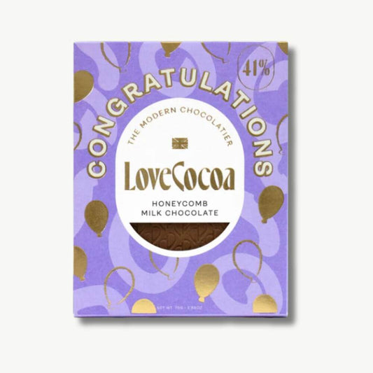 "Congratulations" Honeycomb Milk Chocolate Bar