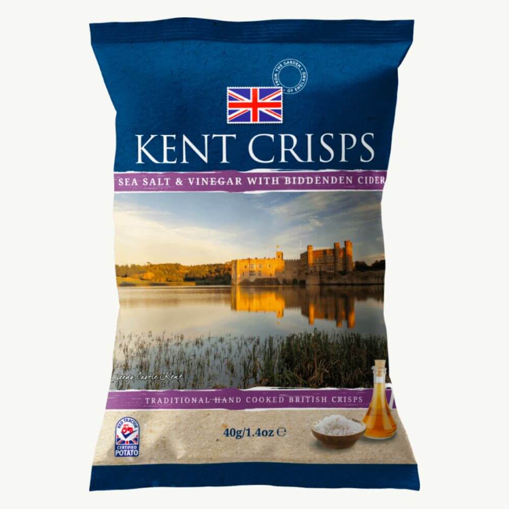 Sea Salt And Vinegar With Biddenden Cider Kent Crisps 40g