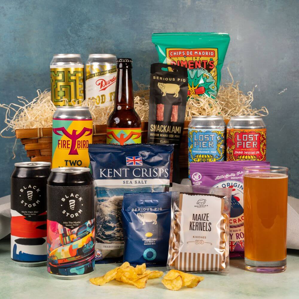 Luxury Craft Beer & Snacks Basket