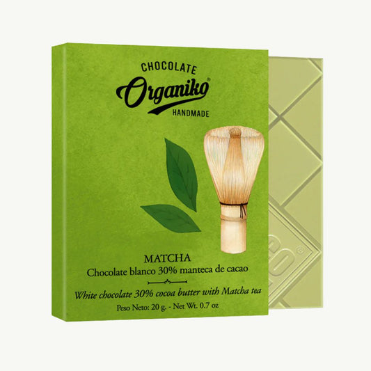 Chocolat Organiko White Chocolate with Matcha Tea 20g