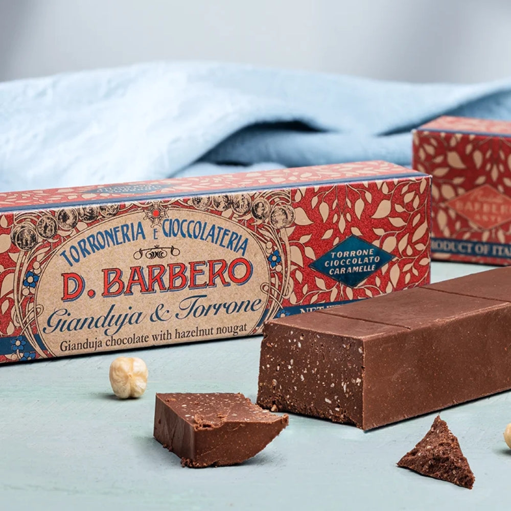 Gianduja Chocolate Bar with Torrone Pieces 260g