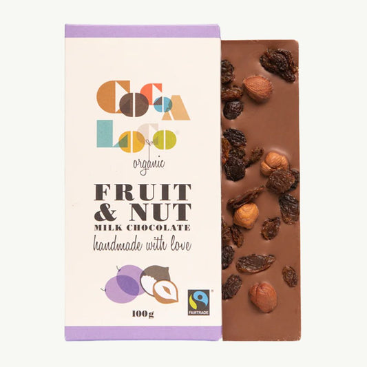Cocoa Loco Organic Fruit & Nut Milk Chocolate 100g
