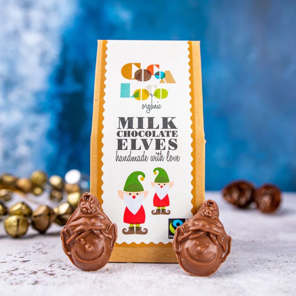 Cocoa Loco Organic Milk Chocolate Elves 100g