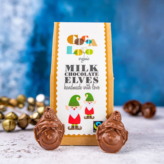 Cocoa Loco Organic Milk Chocolate Elves 100g