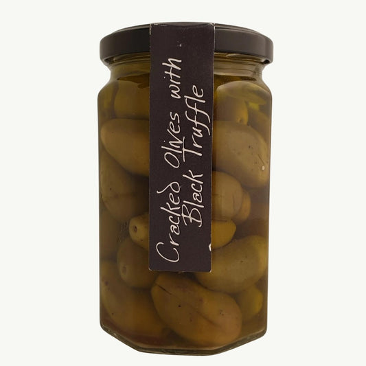 Cracked Green Olives Marinated with Truffle (280g)