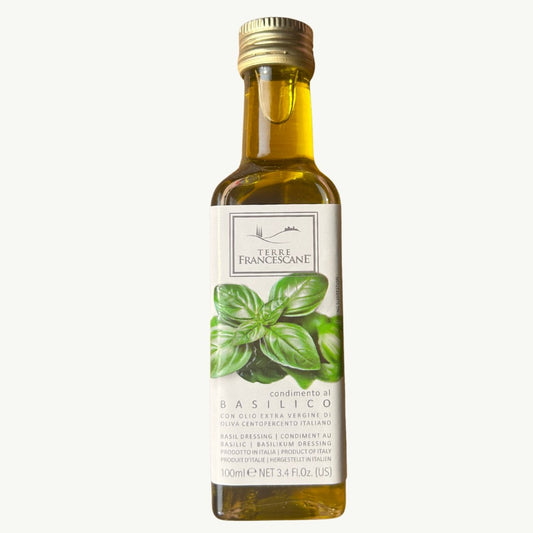 Olio Extra al Basilico, Extra Virgin Olive Oil Flavoured with Basil (100ml)