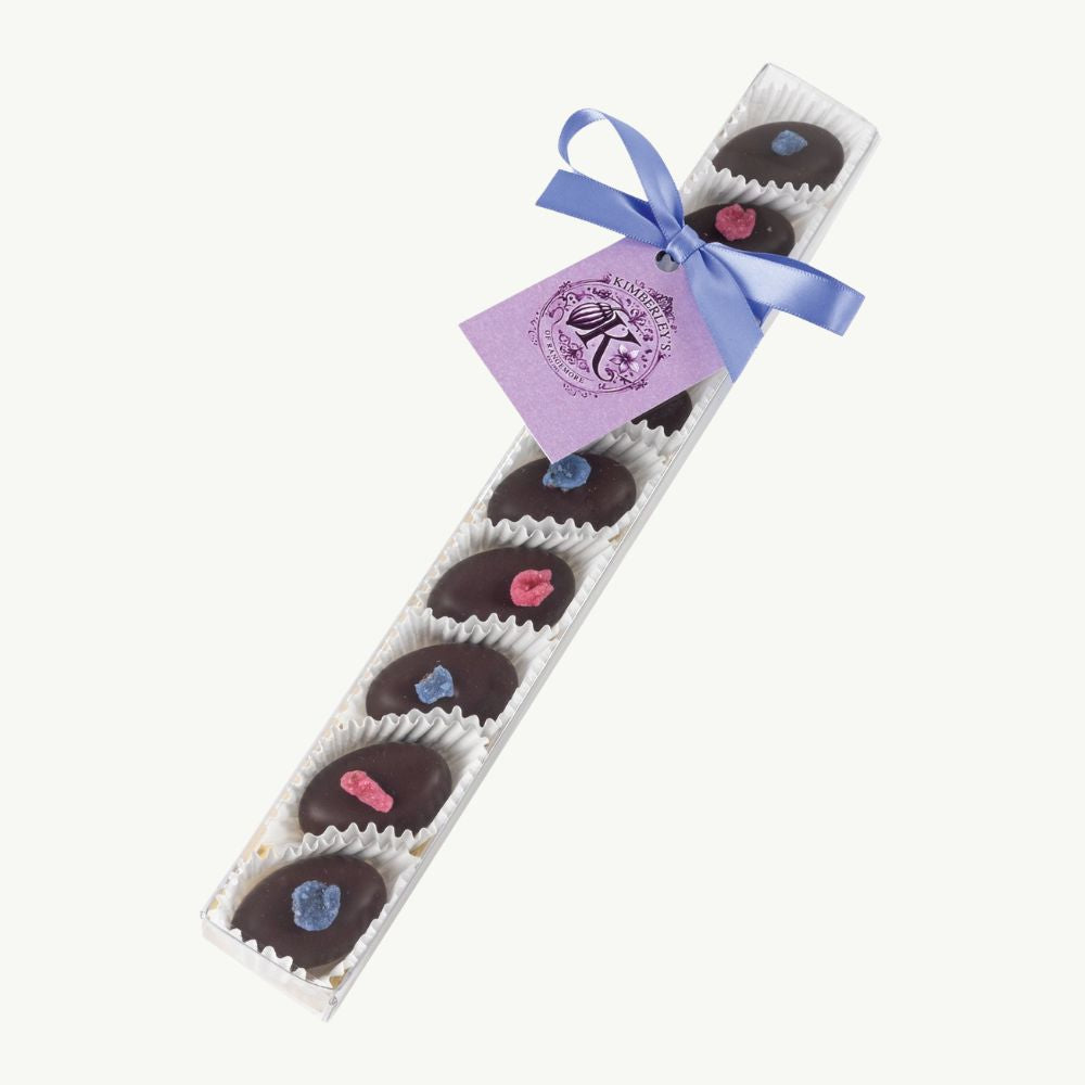 Rose & Violet Fondant Creams in Dark Chocolate 85g