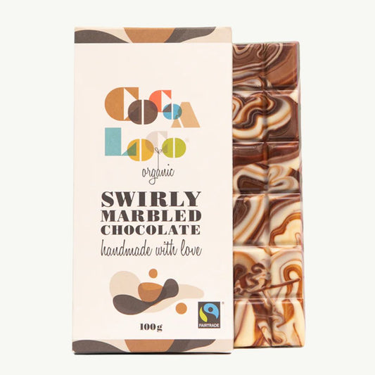 Cocoa Loco Organic Marbled Chocolate 100g