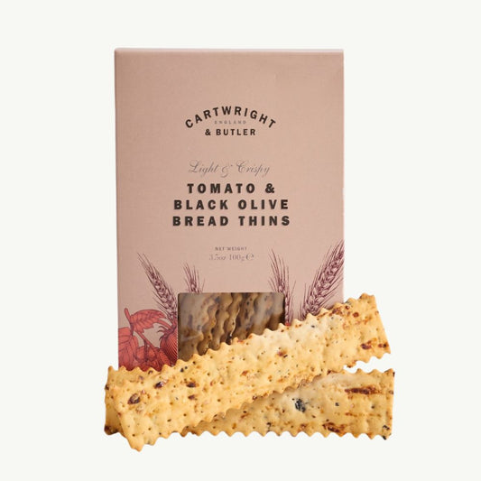 Tomato & Black Olive Bread Thins 100g