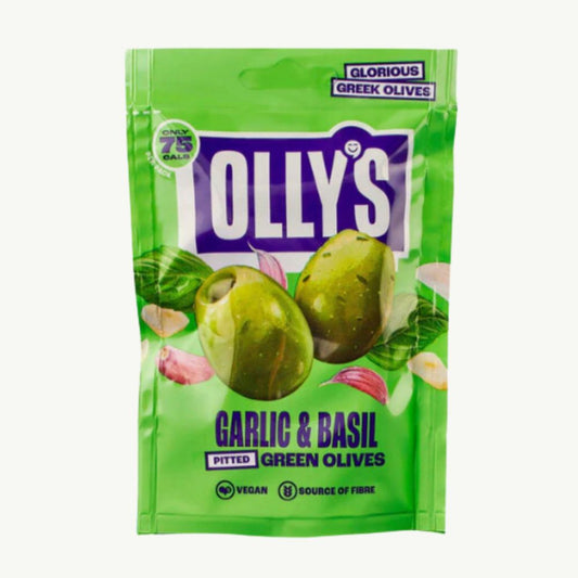 Olly's Garlic & Basil Olives 50g