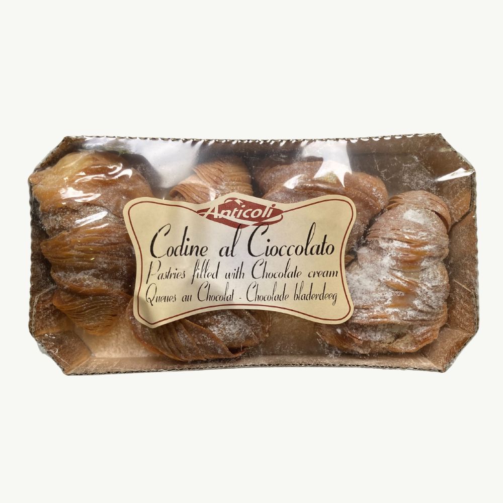 Codine Al Cioccolato, Pastries Filled with Chocolate Cream (200g)