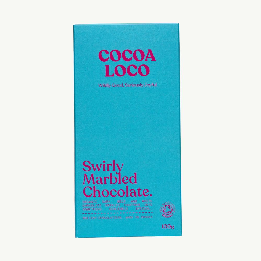 Cocoa Loco Organic Marbled Chocolate 100g
