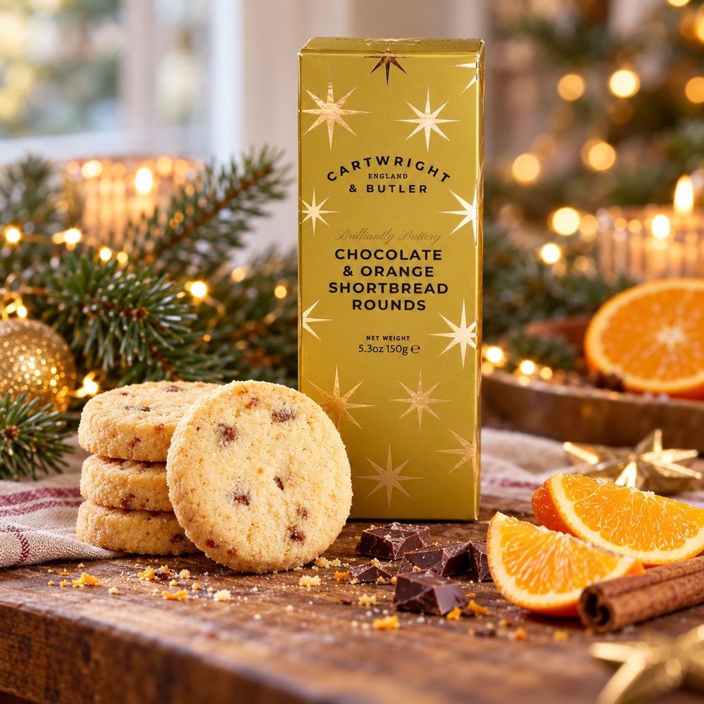 Chocolate & Orange Shortbread Rounds 150g