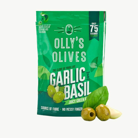 Garlic & Basil Olives 50g