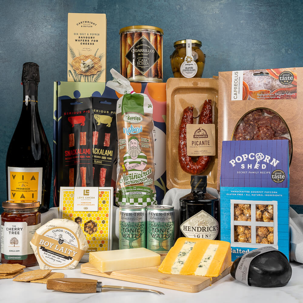 Deluxe Prosecco, Gin & Food Hamper