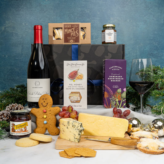 Christmas Wine, Cheese and Treats Hamper