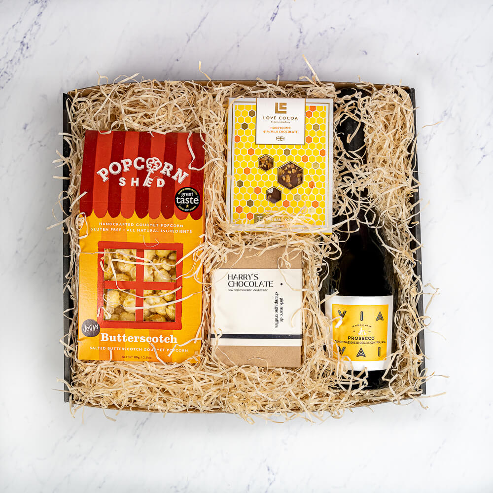 Prosecco, Popcorn & Chocolate Hamper